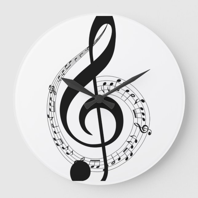 Clef 10.75" Round Acrylic Clock (Front)