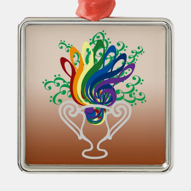 Clef Bouquet Ornament (Front)