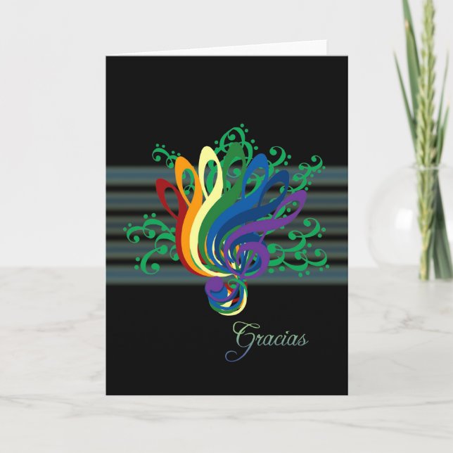 Clef Bouquet Thank You in Spanish (Front)