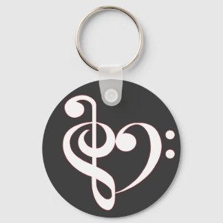 Clef Heart Keychain