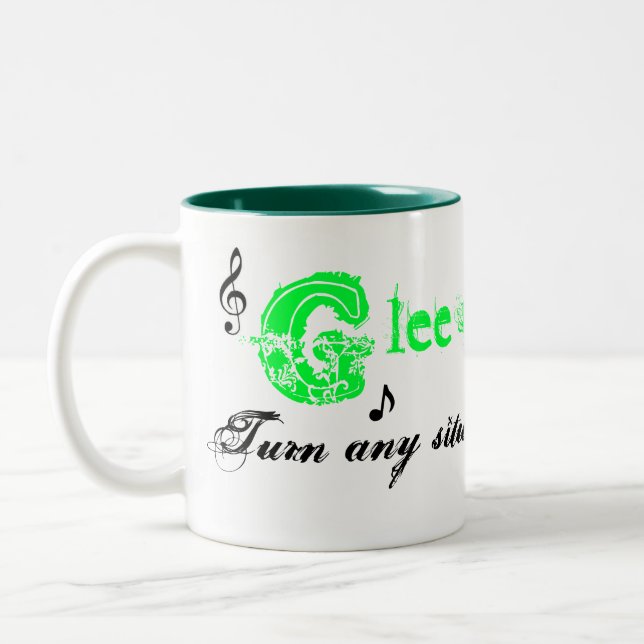 Clef-Note, Music, song... Two-Tone Coffee Mug (Left)