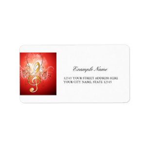 Clef with water drops label
