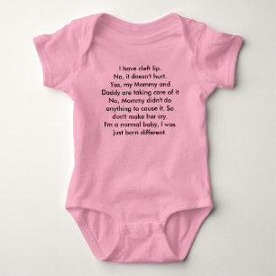 Cleft lip baby bodysuit