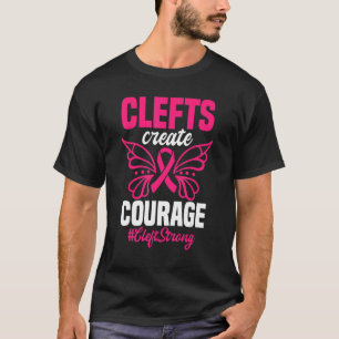 Cleft Lip Palate Butterfly Pink Awareness Ribbon T-Shirt