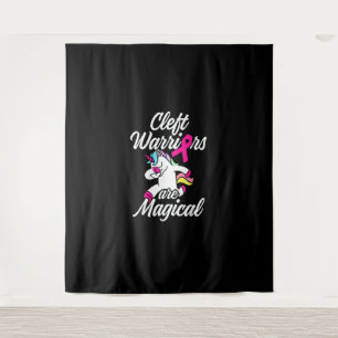 Cleft Palate Lip Warrior Unicorn Cleft Strong Awar Tapestry