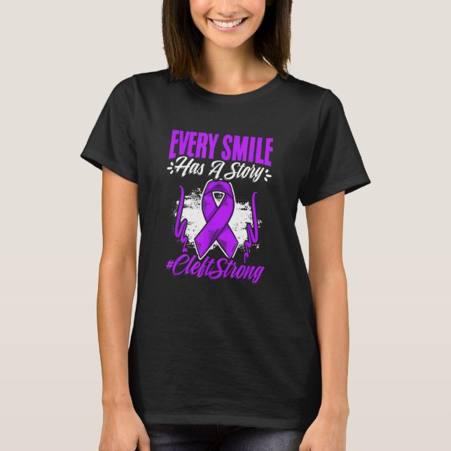 Cleft Strong Cleft Warrior Cleft Craniofacial Awar T-Shirt (Front)