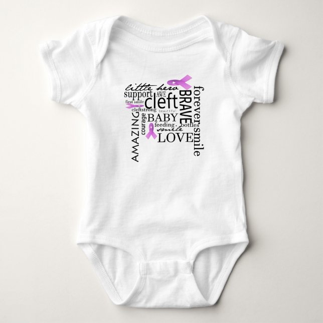 Cleft Words Baby Bodysuit (Front)