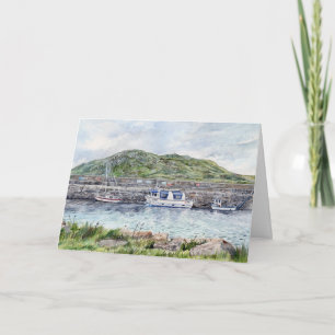 Cleggan Harbour, Connemara, County Galway Holiday Card