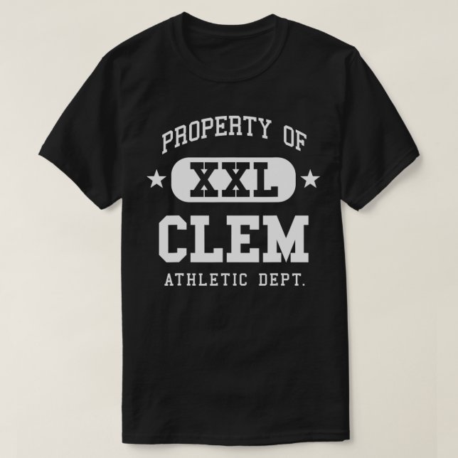 Clem Name Family School Team Souvenir Funny  T-Shirt (Design Front)