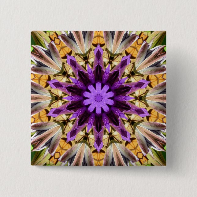CLEMATIS 15 CM SQUARE BADGE (Front)