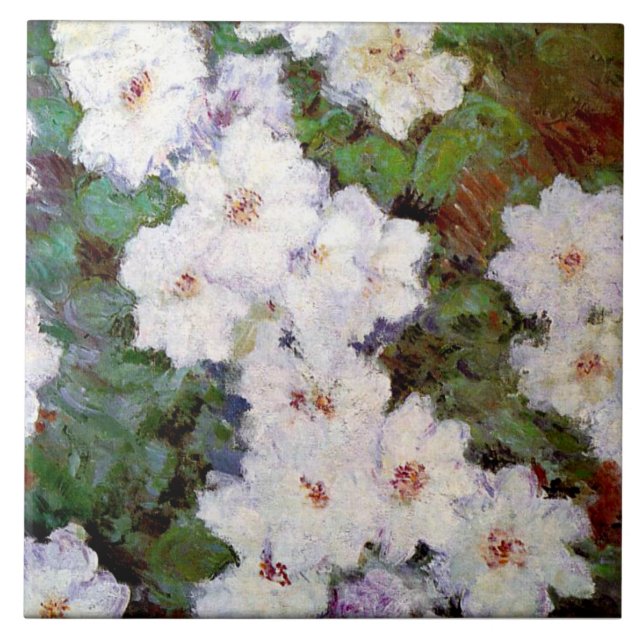 Clematis, 1887 painting by Claude Monet, Tile (Front)