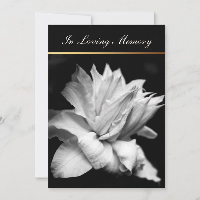 Clematis 1c Funeral Memorial Announcement (Front)