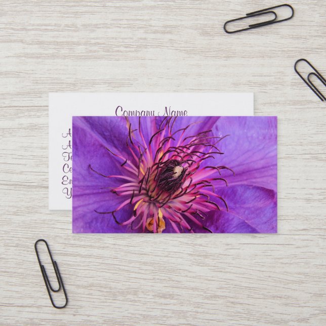 CLEMATIS BUSINESS CARD (Front/Back In Situ)