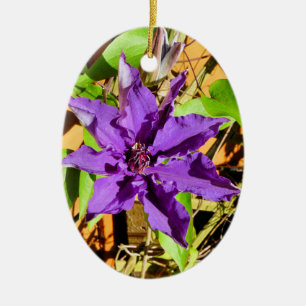 CLEMATIS CERAMIC TREE DECORATION