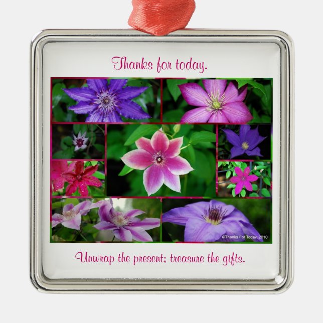 Clematis collage Ornament (Front)