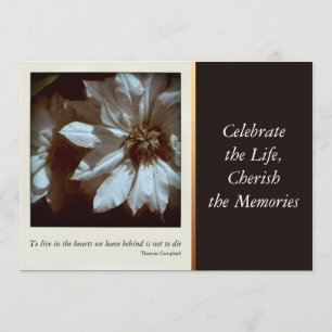 Clematis Floral Photography 3 Celebration of Life Invitation