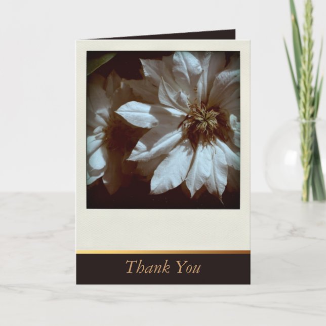 Clematis Floral Sympathy Thank You Cards (Front)