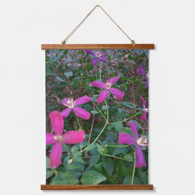 Clematis flower hanging tapestry (Front)