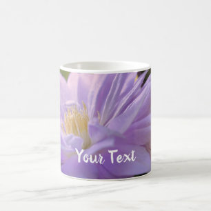 Clematis Flower Personalised Coffee Mug