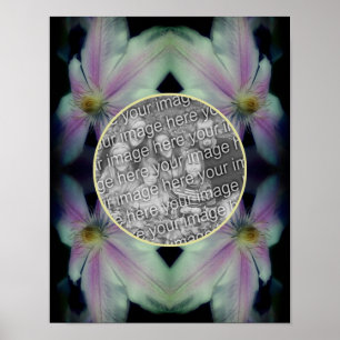 Clematis Flower Petals Abstract Add Your Photo Poster