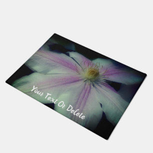 Clematis Flower Petals Personalised Doormat