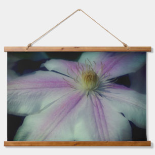 Clematis Flower Petals Up Close Hanging Tapestry