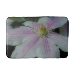 Clematis Flower Up Close Bath Mat