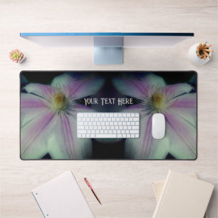 Clematis Flower Up Close Personalised Desk Mat