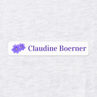 Clematis Flowers Iron On Labels