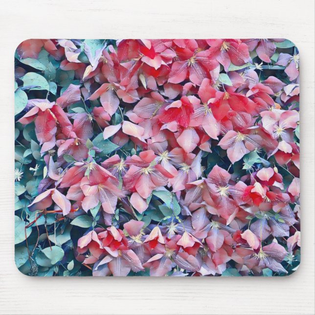 Clematis Flowers Mouse Mat (Front)