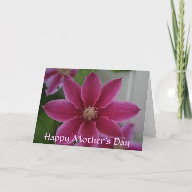 Clematis, Happy Mother's Day Card (Front)