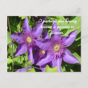 Clematis - Monet Postcard