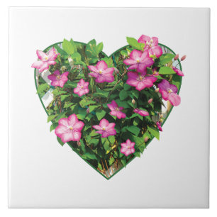 Clematis on a Trellis Tile