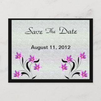 Clematis on Stoney Path save the date postcard