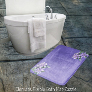 Clematis Purple Bath Mat