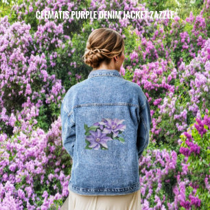 Clematis Purple  Denim Jacket