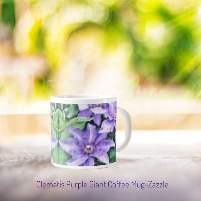 Clematis Purple Large Coffee Mug (Creator Uploaded)