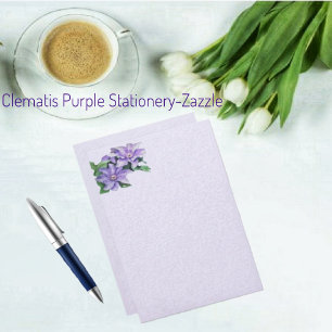 Clematis Purple  Stationery