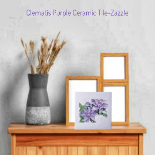 Clematis Purple Tile