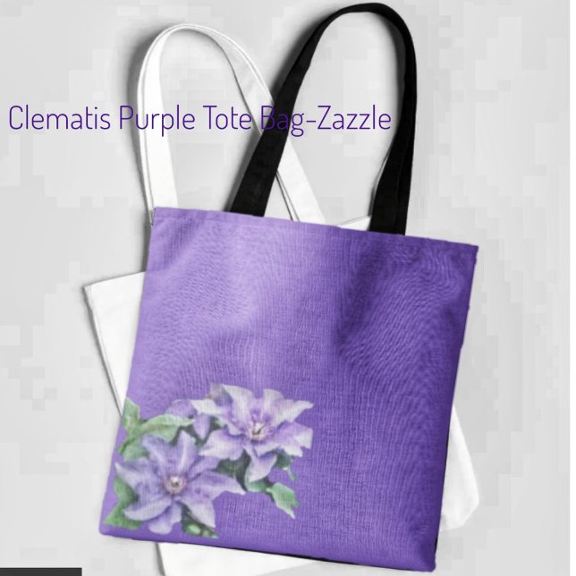 Clematis Purple Tote Bag (Creator Uploaded)