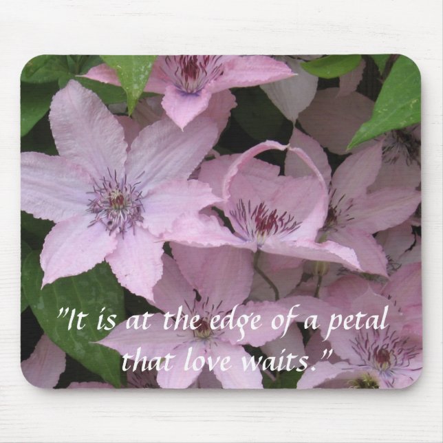Clematis Unfurled Mousepad (Front)