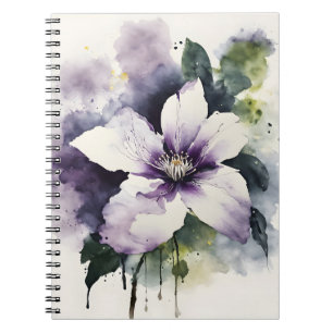 Clematis - Watercolor flowers Notebook