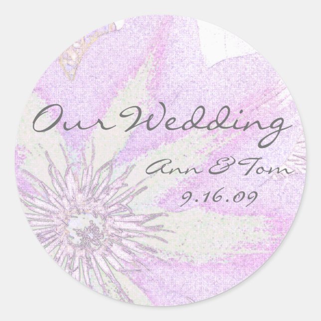 Clematis Wedding Envelope Seal (Front)