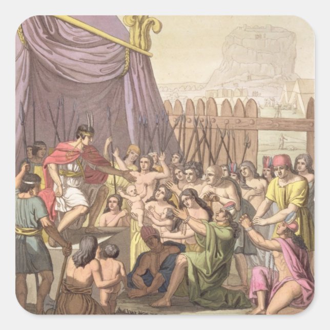 Clemency of Mayta-Capac: offers pardon to conquere Square Sticker (Front)