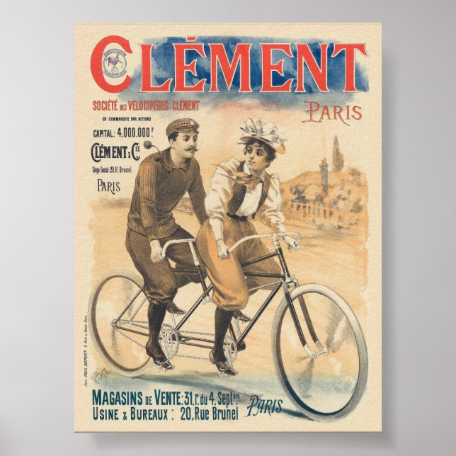 Clément Paris Vintage Poster 1895 (Front)