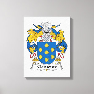 Clemente Family Crest Canvas Print