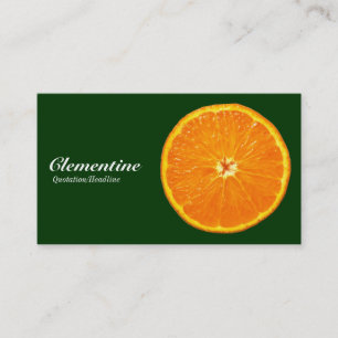 Clementine - Dark Green 003300 Business Card