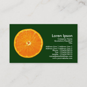 Clementine - Dark Green Business Card