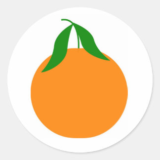 clementine design classic round sticker