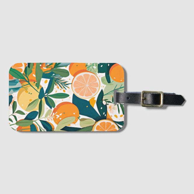 Clementine mandarine luggage tag (Front Horizontal)